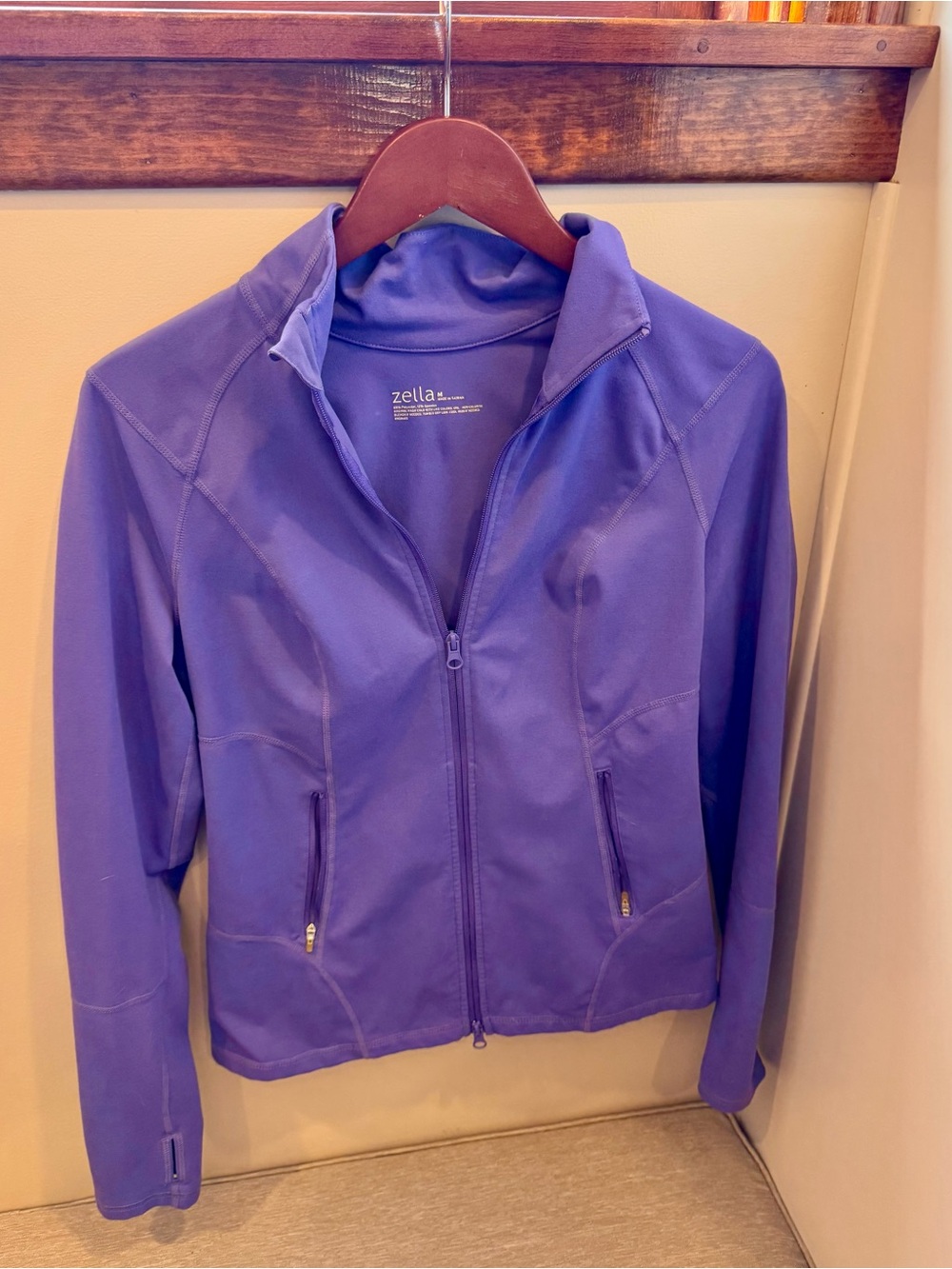Zella Purple Full-Zip Utility Jacket